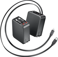 Chargeur de voyage 35W GaN avec double câble rétractable intégré PD3.0 USB-C chargeur mural pour téléphone 16 15 Pad tablette portable