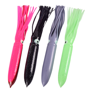 Leurre souple en PVC pour calamar, appât nageur pour poisson-chat, marlin, leurre artificiel de surface, leurre souple tubulaire pour pêche au bar en eau douce et salée - Product Image 1