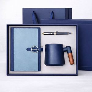 Set de Regalo Corporativo de Alta Gama, Cuaderno de Oficina de Cuero PU, Taza y Bolígrafo con Logotipo Personalizado, Impresión en Serigrafía para Uso Promocional - Product Image 1