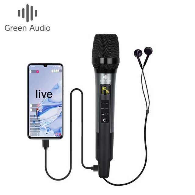 GAW-H20 All-in-One Karaoke Microphone with DSP Reverb & OTG Plug and Play Smartphone Microphone for Singing