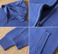 Vente directe usine en gros – Cardigans et sweats en laine tricotés pour hommes, personnalisables avec logo, couleur unie, faible MOQ