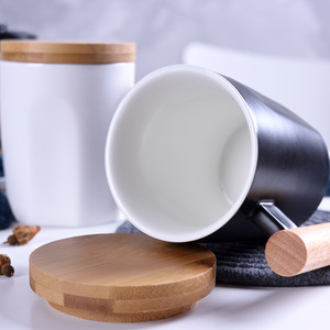 New nhãn hiệu riêng 13.5oz gốm cốc cà phê nắp tre thân thiện với môi sứ thăng hoa Ngày Valentine thiết kế Quà Tặng nhà máy - Product Image 3