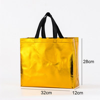 Sac de shopping en non-tissé laminé imprimé avec logo personnalisé, écologique, réutilisable, durable, sac fourre-tout promotionnel en gros
