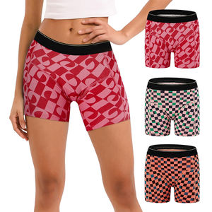 Pantalon triangle personnalisé Short en coton pour garçons Sous-vêtements pour femmes Sous-vêtements pour femmes Pantalon d'angle plat cousu de 4 pouces pour femmes Confortable + - Product Image 6