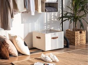 Lớn Vuông Giày Hiện Đại Hộp Lưu Trữ Container Có Thể Gập Lại Vải Giày Lưu Trữ Thùng Tổ Chức Cho Tủ Quần Áo Vật Liệu Nhựa Sử Dụng Túi - Product Image 3