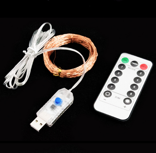 Black USB with Copper Thread