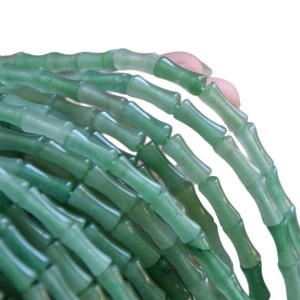 Perles d'espacement en bambou Dongling vert naturel pour la fabrication de bracelets, accessoires de bijoux en cristal naturel en vrac - Product Image 5