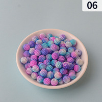 10/12/15 MM ABS dégradé coloré couleur perles avec trou bricolage plastique rouge Bbayberry forme perles en vrac pour la fabrication de bijoux
