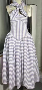 OUDINA Abito <span class=keywords><strong>Lungo</strong></span> <span class=keywords><strong>Casual</strong></span> da Donna a Righe Senza Maniche, Taglie Forti, Elegante e di Alta Qualità - Vendita all'Ingrosso - Product Image 5