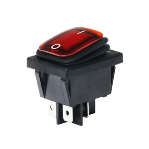 Interruptor Basculante con LED Rojo 3A 250V AC/DC SPST para Montaje en Panel, Material de Nylon - Product Image 1