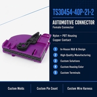 Connecteur femelle 40 broches TS30454-40P-21-2, faisceau de câblage personnalisé, connecteur automobile étanche pour voiture