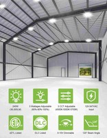 Lámpara Industrial UFO de Alta Luminosidad para Techo Interior, Carcasa de Aluminio, IP65, para Fábricas, Talleres, Supermercados y Almacenes
