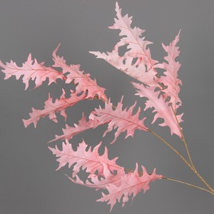Feuilles artificielles dentelées, branche unique, fleurs en soie, haute simulation, décorations de mariage, arrangements floraux de plafond - Product Image 3