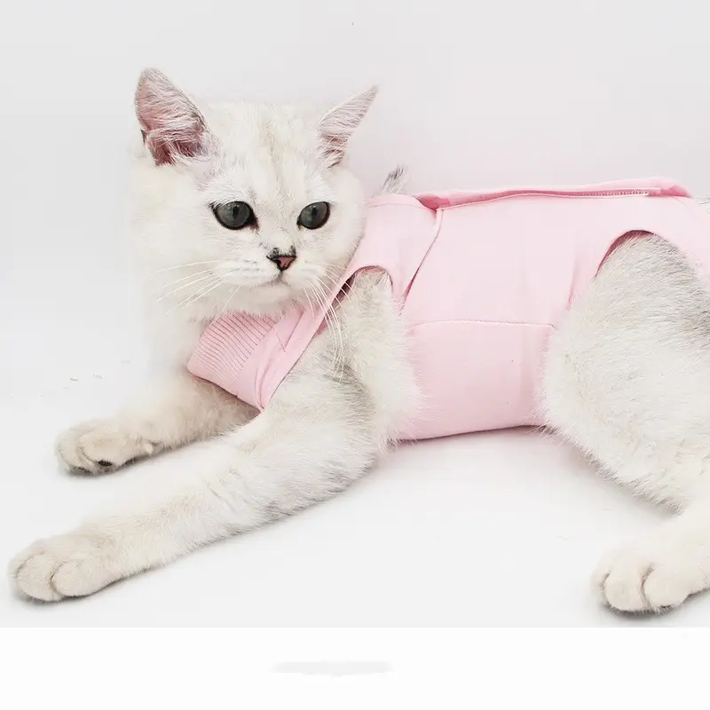Comfortable soft fabric cat recovery cloth professional pet surgery suit