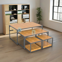 Table de présentation de supermarché en bois MDF métallique personnalisé à usage intensif Boutique Design de meubles de détail pour les magasins