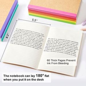 A5 Portable Hardcover Paper Blank <b>Book</b> Rainbow Color Daily Planner Gift - Product Image 2
