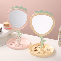 Flower Mirror Desktop Rotating HD Princess Mirror Jewelry Storage Mirror High Beauty Makeup Mirror