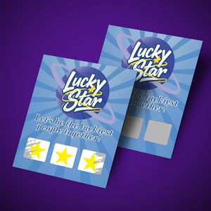 Tarjetas Rasca y Gana Personalizadas con Impresión Digital, Diseño Libre, Regla Match-3, Papel de Seguridad - Product Image 1