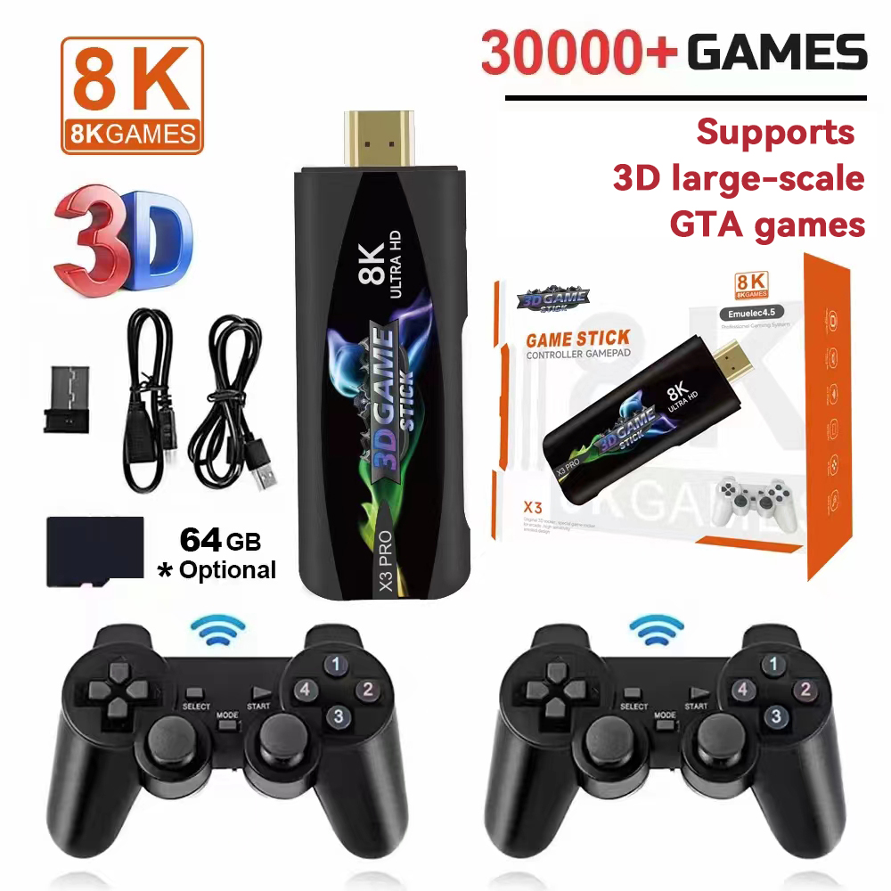 X3 Pro Video Gamepad Console 2.4G Wireless Controller HD Game