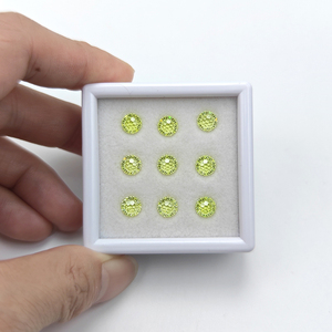 Circonia Cúbica de Calidad 5A, Corte Chrysanthemum Firework, 6mm-8mm, Color Mixto Blanco y Rosa, Forma Redonda, Gema Artificial Suelta - Product Image 4