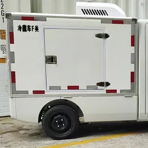 Triciclo refrigerado de carga refrigerado para entrega de caixa de sorvete AC DC