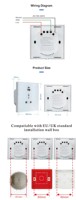 Prise murale universelle UE Royaume-Uni Tuya Wifi avec prise électrique USB Type-C, interrupteur intelligent pour la maison, prise et interrupteurs électriques