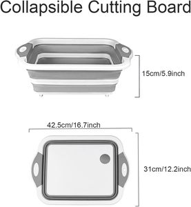 Tabla de Cortar Plegable con Contenedor, Cesta Multifuncional para Lavar y Cortar en la Cocina - Product Image 2