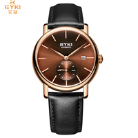Top-Luxusuhren für Herren mit Lederarmband, Automatikwerk, 30M Wasserdicht, Geschäftsuhr für Männer, Luxusausführung