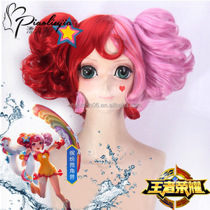Peluca de Cosplay del Juego King Game Glory: Da Ji, Zhong Wuyan, Xiao Qiao, Sun Shangxiang, <span class=keywords><strong>Angela</strong></span>, Zhouzhuang - Product Image 4