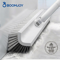 BOOMJOY Brosse en V multi-usage avec perche télescopique pour le dépoussiérage des plafonds hauts, des murs et des fentes des plinthes
