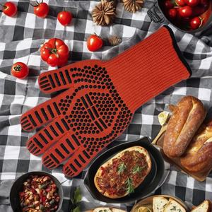Gants de sécurité colorés résistants à la chaleur jusqu'à 500 degrés, en aramide, style imprimé, pour barbecue, ignifuges, avec design en gel de silice antidérapant, en stock - Product Image 2