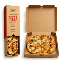 Caja de Pizza Larga Tipo Cajón al por Mayor, Contenedor Portátil Personalizado Impreso para Comida Rápida para Llevar por Porción Individual