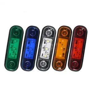 12-24V 3 LED Tahan Air Sisi Penanda Lampu Clearance Ekor Peringatan Indikator Sinyal Belok Lampu Truk Traktor Trailer Van Bus