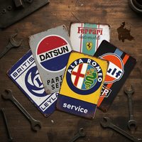 INEED Vente en gros de plaques métalliques rétro pour voitures, motos, garage, enseignes décoratives, plaques personnalisées vintage peintes, imprimées UV