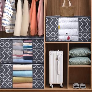 3-Pack Clothes Organizer Storage <b>Bags</b> <b>Foldable</b> Storage Box with Large Clear Window Sturdy Handles for Closet - Product Image 4