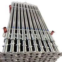 Étais de soutènement en acier à vis avec réglage de hauteur fin, collier fileté et écrou de blocage pour équipement de soutènement temporaire de bâtiment