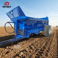 Épandeur d'engrais solides de grande taille monté sur tracteur agricole, pour fumier, chaux organique, haute efficacité