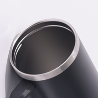 Gravure au laser Logo personnalisé Tasse en acier inoxydable à double paroi de 40 oz Tasse à café de voyage en métal Tasse isotherme avec poignée
