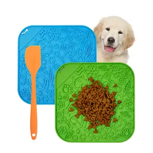 Wholesale custom logo pet Slow Feeders Silicone Dog lick Mat Slow Cat Feeder Bowl Large Dog Food Plates Lick Pad