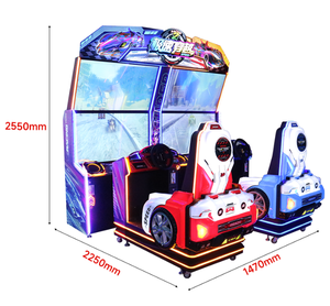 Machine de jeu de simulation de course automobile motorisée à monnayeur pour arcade, à vendre - Product Image 3