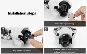 ชุดฟิลเตอร์เลนส์ Amazear สำหรับ DJI Mini 4 Pro, ฟิลเตอร์ NPDL แบบปรับได้ 8/16/32/64 ชิ้น ของแท้จากโรงงาน, อุปกรณ์เสริมกล้องกระจกออปติคอลความละเอียดสูง - Product Image 6