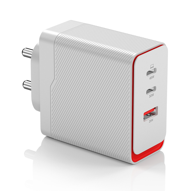 100W PD 3.0 QC/GaN Fast Charging Wall Charger 1 USB 2 Type-C Ports OnePlus/OPPO/iPad/Laptop/MacBook 5V/3A Output OTP SuperVOOC