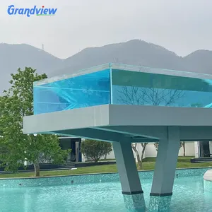 안티 UV 열 벤드 70mm 두께의 투명 수족관 패널 유리가있는 창 수영장