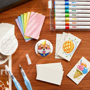 Kit de peinture 3D à texture éponge magique avec stylos à dessin à bulles Projets d'art créatif pour enfants - Product Image 3