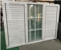 Offre Spéciale moderne bois couleur réglable lame Ventilation aluminium persienne fenêtres manivelle fenêtre à persienne ouverte horizontalement