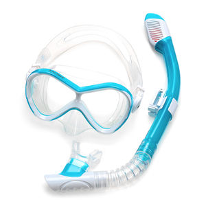 प्रोफिओनल पारदर्शी सिलिकॉन स्कूबा डाइविंग मास्क और आसान सांस ट्यूब स्नॉर्कल बच्चों के लिए सेट - Product Image 6