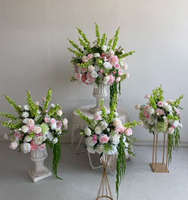 Fleurs artificielles en soie pour mariage, style moderne, lot de boules florales colorées, toucher réel, haute qualité pour la décoration