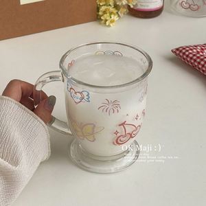 Vaso de Vidrio de Alta Calidad con Asa, Resistente al Calor, Bonito Vaso para Agua, Leche o Café para Uso Doméstico - Product Image 4