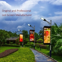 Pantalla LED para Exteriores P3 P4, Lámpara Solar para Poste, Pantallas LED para Postes de Luz, Poste de Alumbrado Público, Poste de Alumbrado para Publicidad, Pantalla LED para Poste de Alumbrado