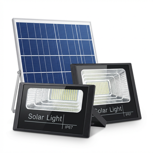 Faro Solare LED da Esterno, Lampada di Sicurezza IP67 10W-200W, Pannello Solare in Alluminio, Certificato CE, Telecomando, Garanzia 5 Anni - Product Image 2